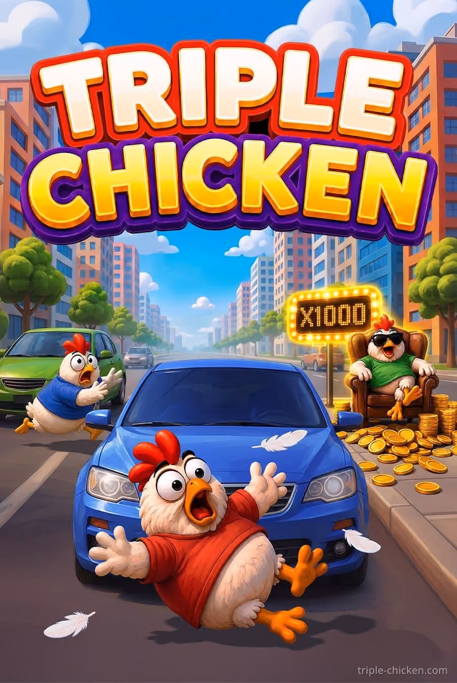 Triple Chicken by Gamzix — crash game gameplay